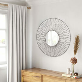 Sunburst Decorative Round Wall Mirror