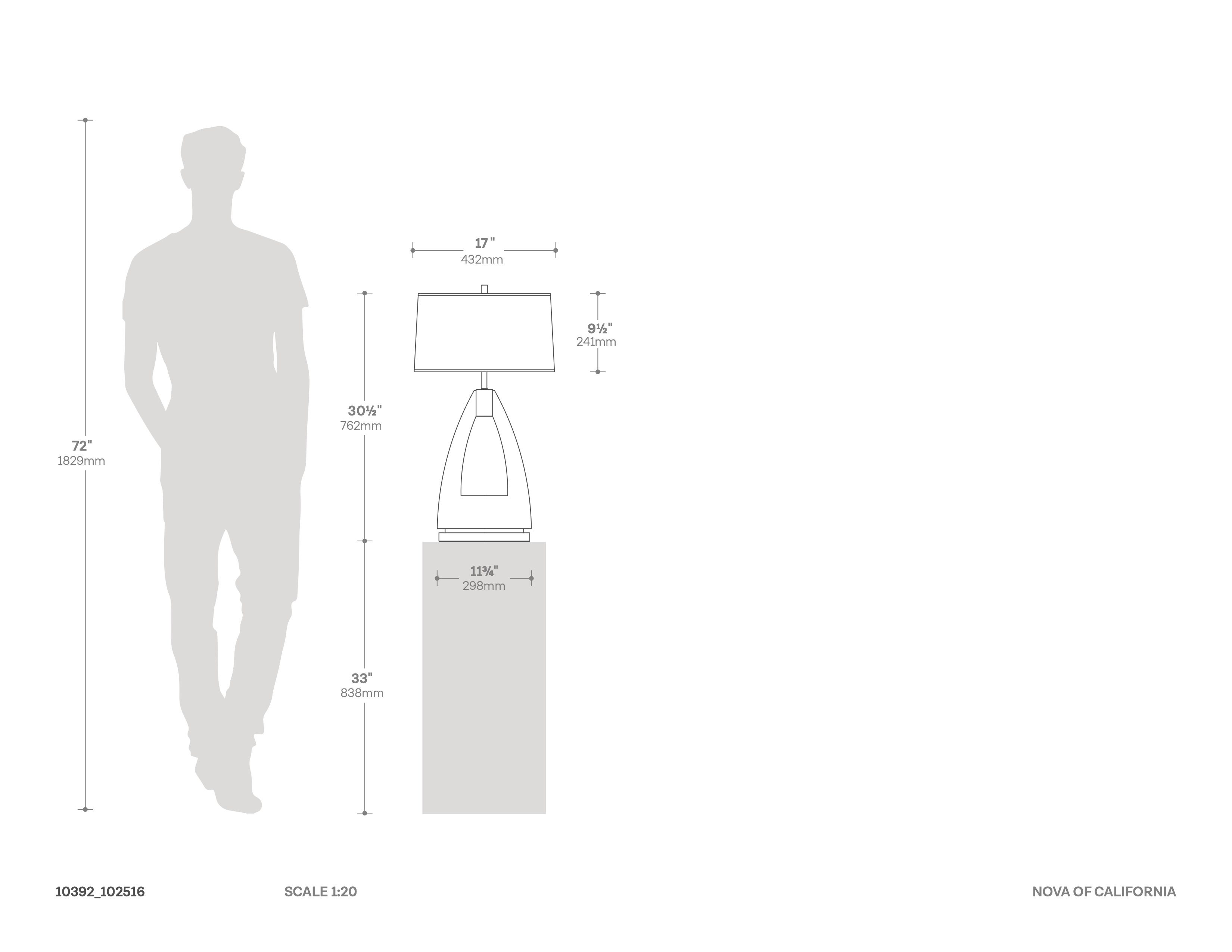 Trina Table Lamp - Pecan