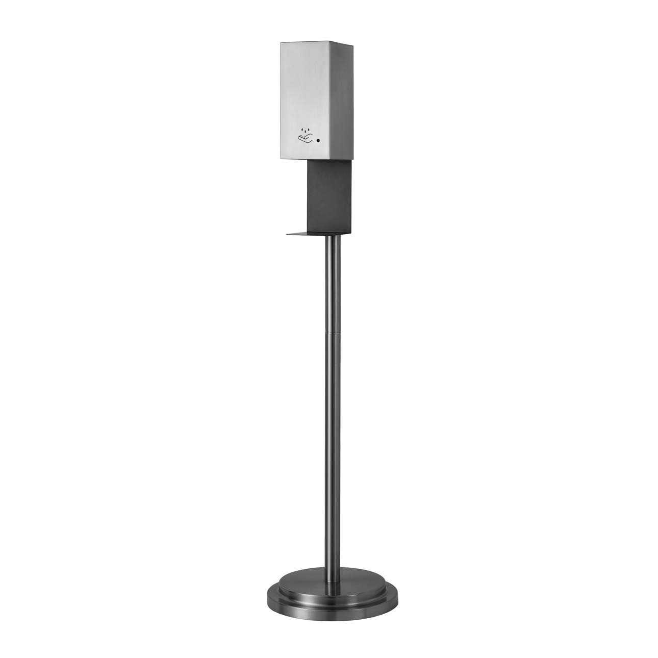 Luxe Floor Stand Hand Sanitizer Dispenser in Nickel