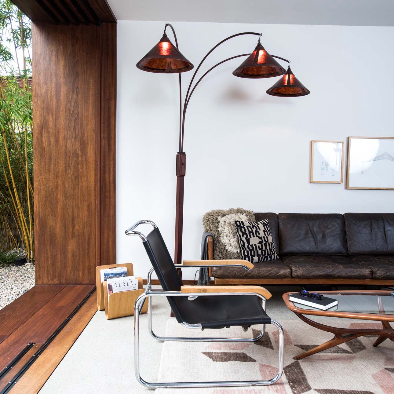 Mica 3-Light Floor Lamp with Authentic Mica Shade