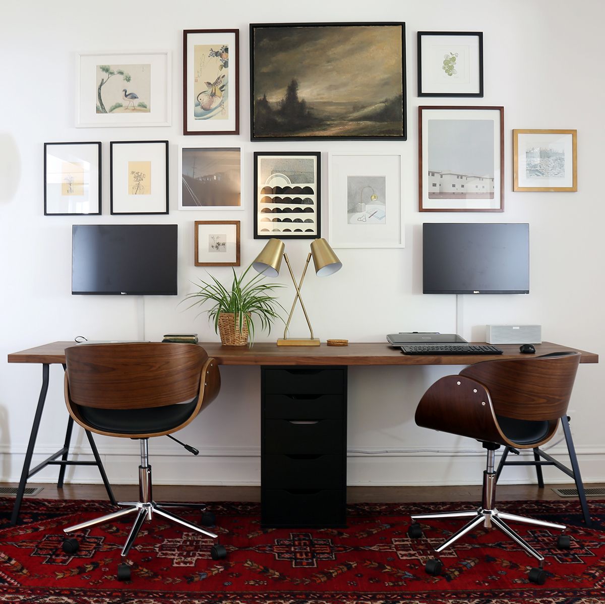 Two Person Office - Mid Century Modern