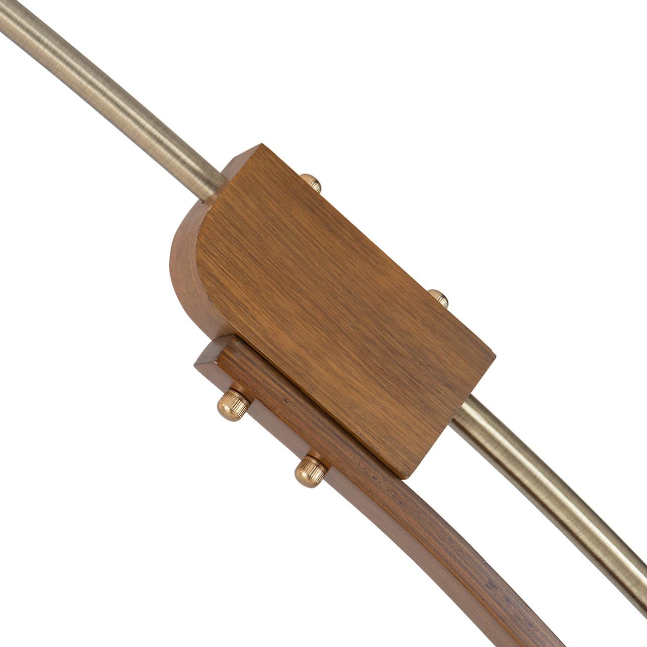 Melmar Arc Floor Lamp in Brass with Warm Glow