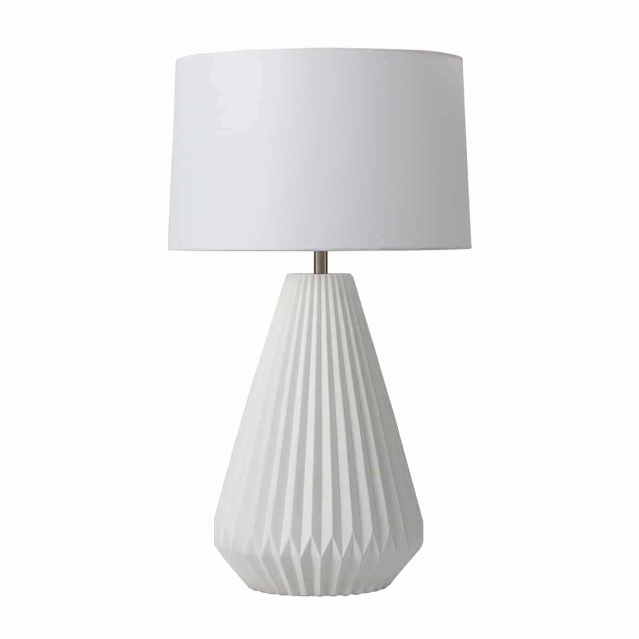 Concord Table Lamp - Translucent Bone Porcelain, Weathered Brass, Linen Shade
