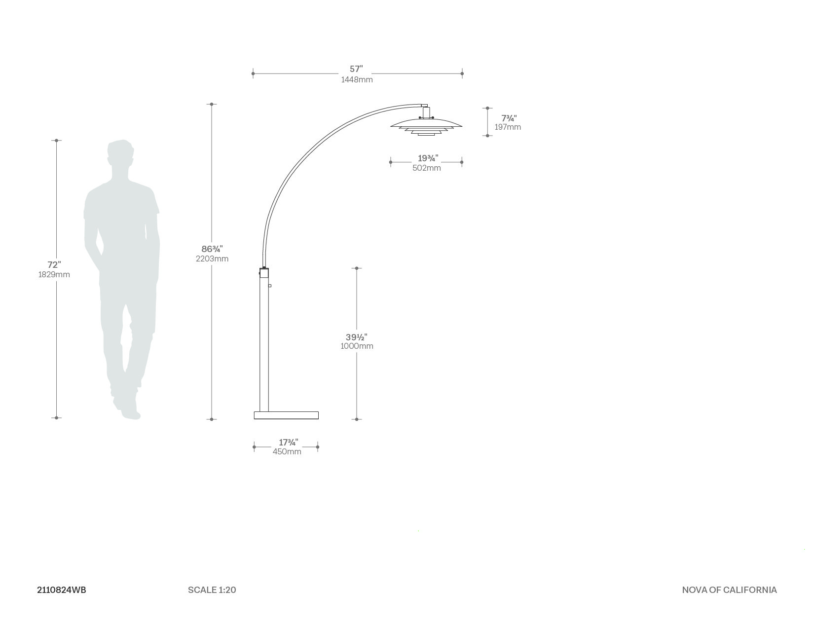 Rancho Mirage One Light Arc Floor Lamp in Brass Black Gold