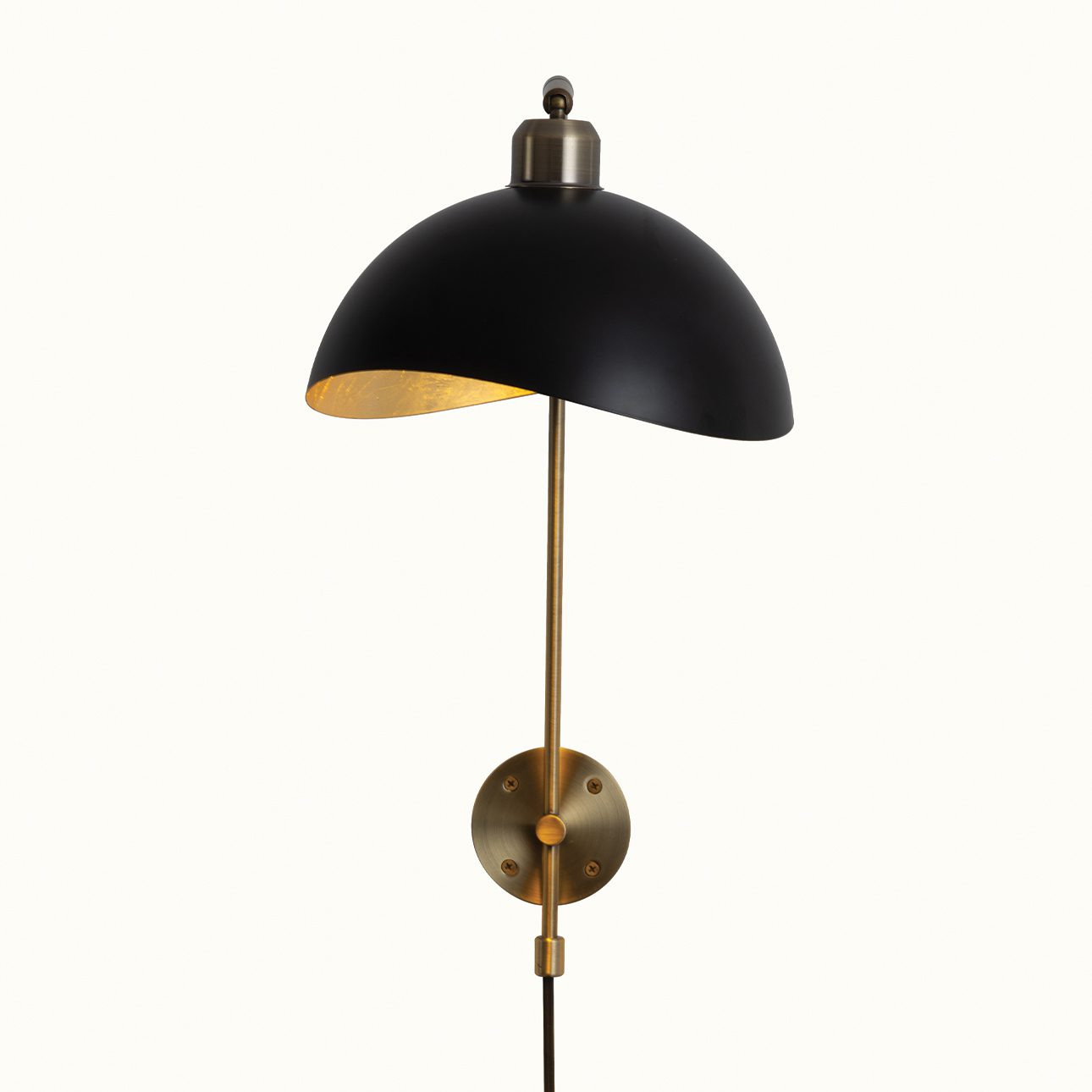 Luna Bella Wall Sconce in Weathered Brass and Matte Black