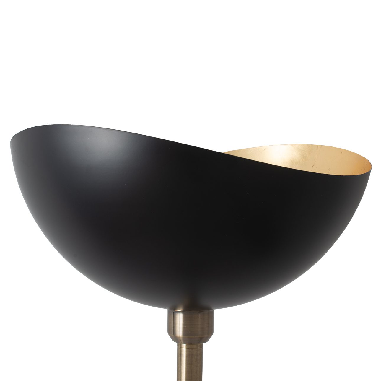 Luna Bella Brass Torchiere Floor Lamp in Black Gold Finish