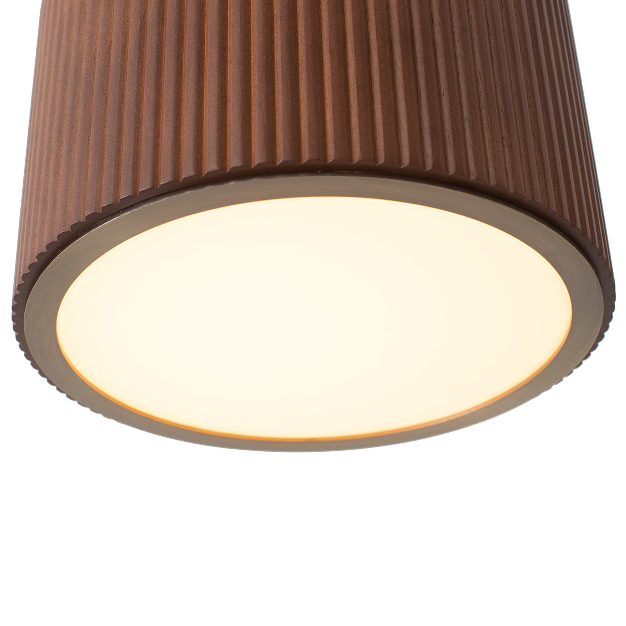Tambo Pendant Light in Walnut with Brass Accent