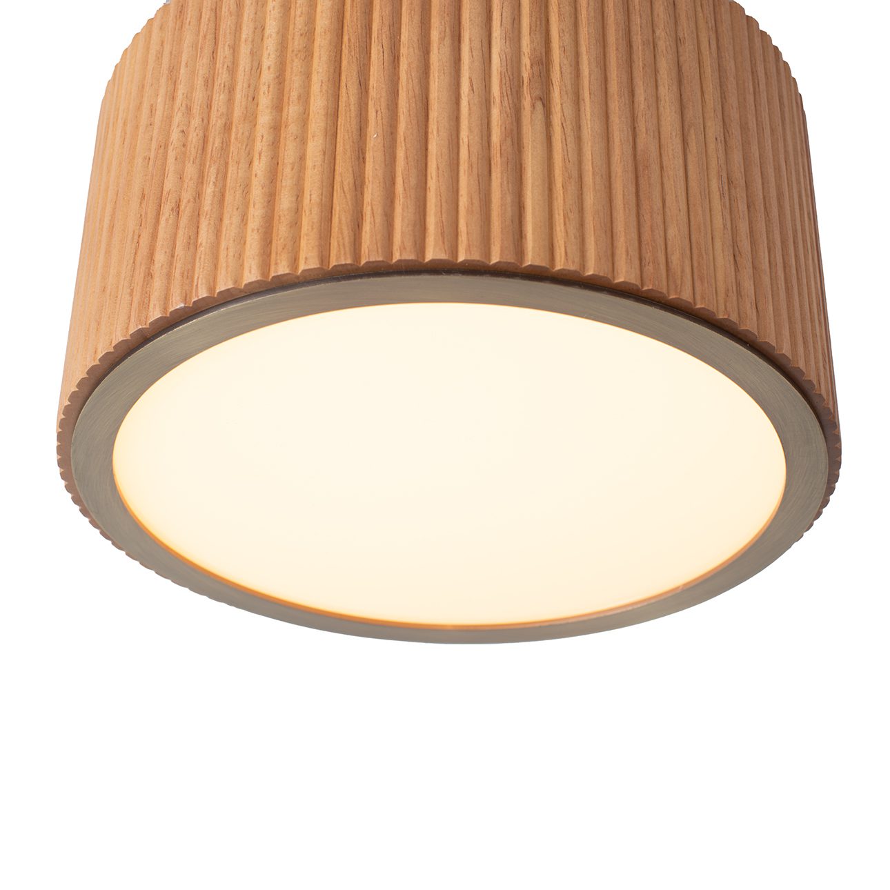 Tambo Semi-Flush Mount Ceiling Light - Natural Ash 7.25" Diameter