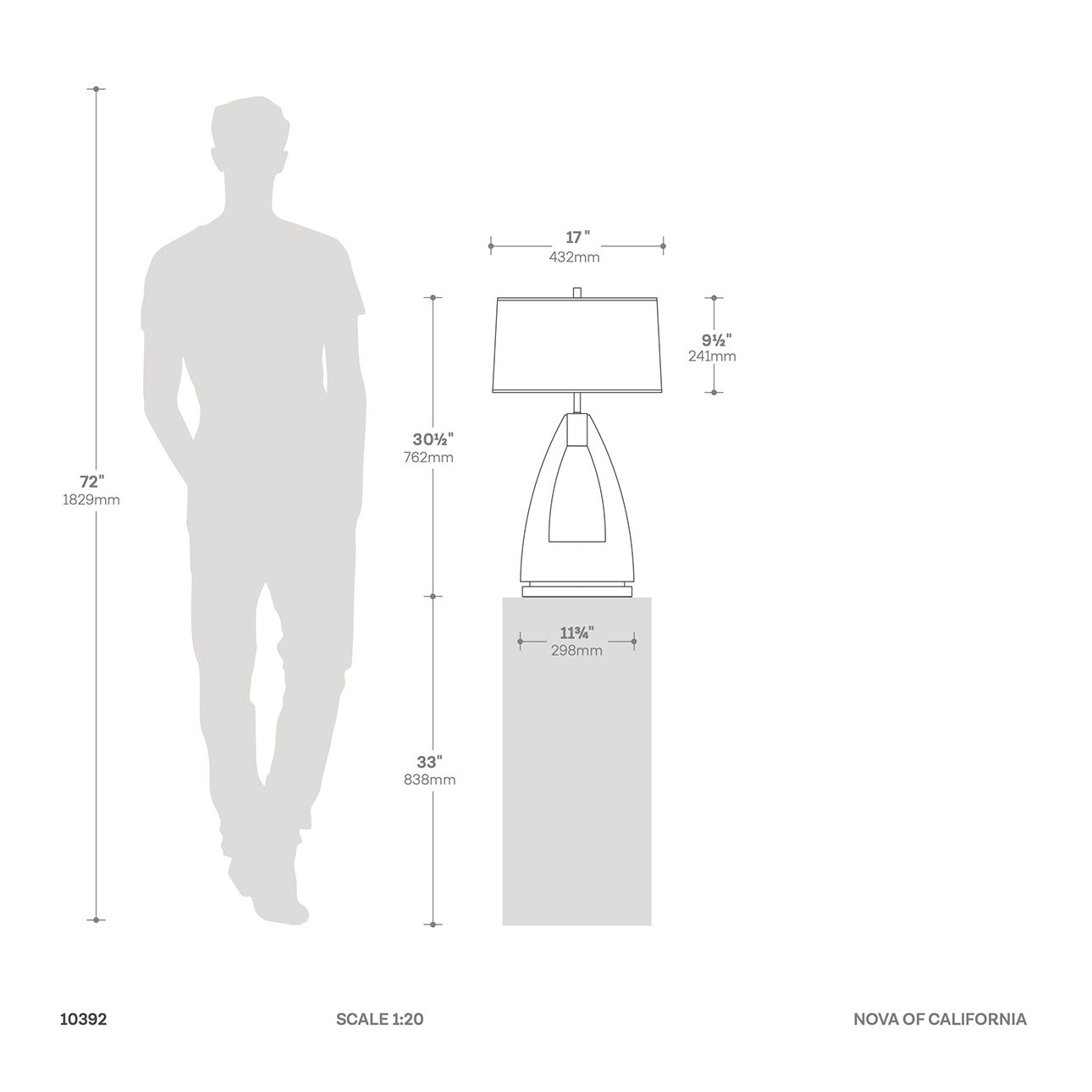 Trina Table Lamp - Ebony