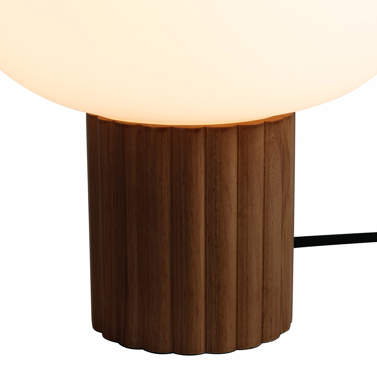 Tambo Walnut Table Lamp with Brass Accent
