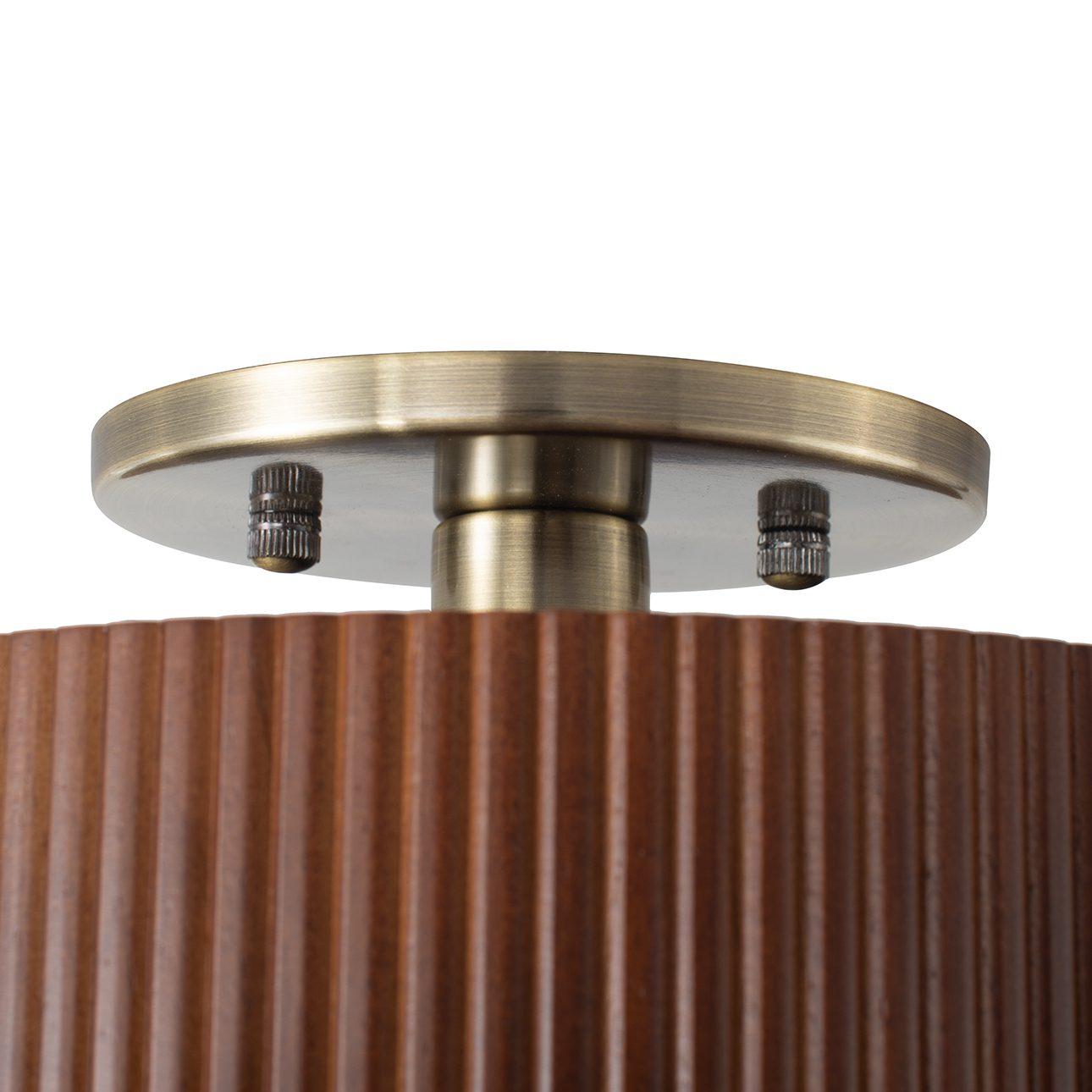 Tambo Semi-Flush Mount Ceiling Light - Dark Walnut 7.25" Diameter