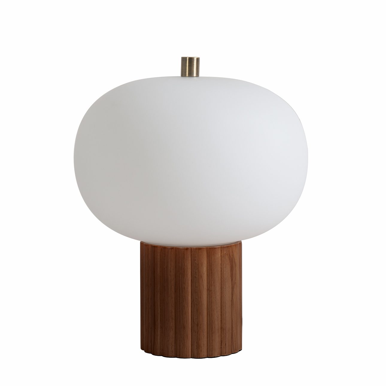 Tambo Walnut Table Lamp with Brass Accent