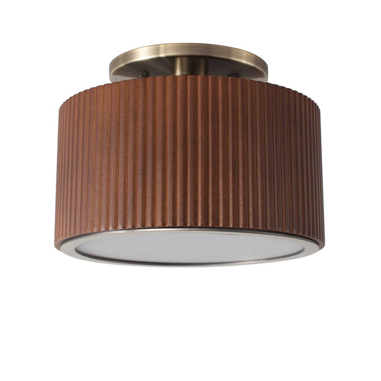 Tambo Semi-Flush Mount Ceiling Light - Dark Walnut 7.25" Diameter