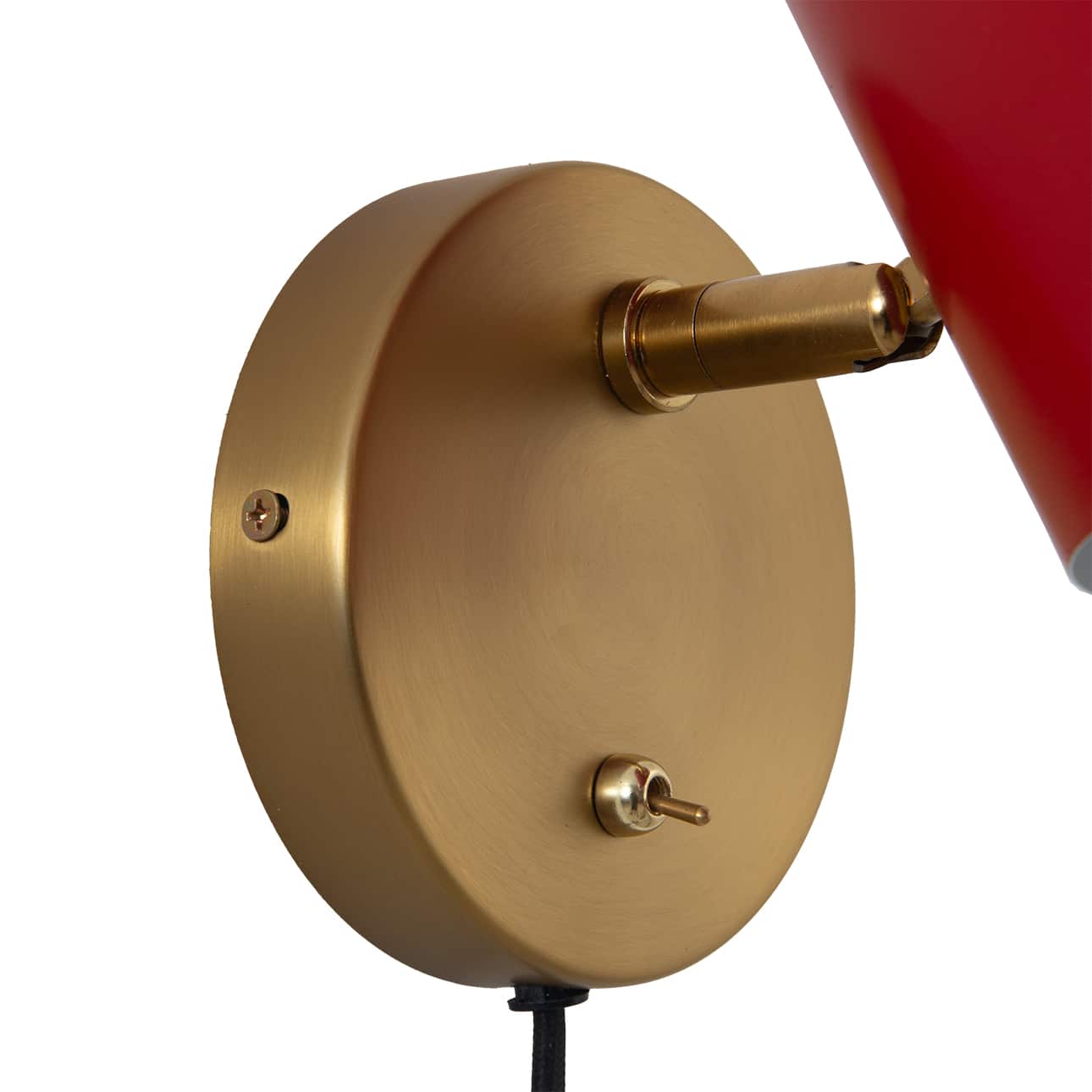 Culver Wall Sconce in Crimson Red with Plug In Toggle Switch
