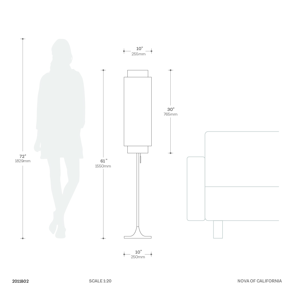 Lollipop Floor Lamp - Cashmere Gray