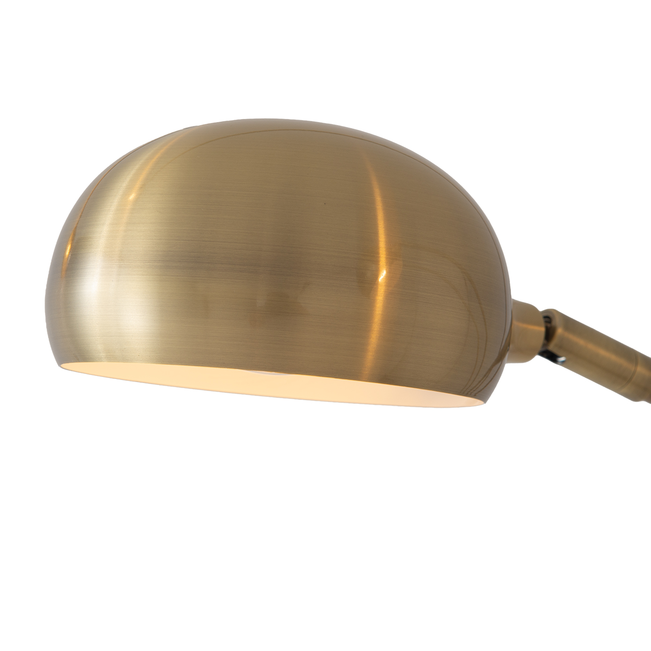 Original 1963 Mushroom 5 Light Arc Floor Lamp - Weathered Brass