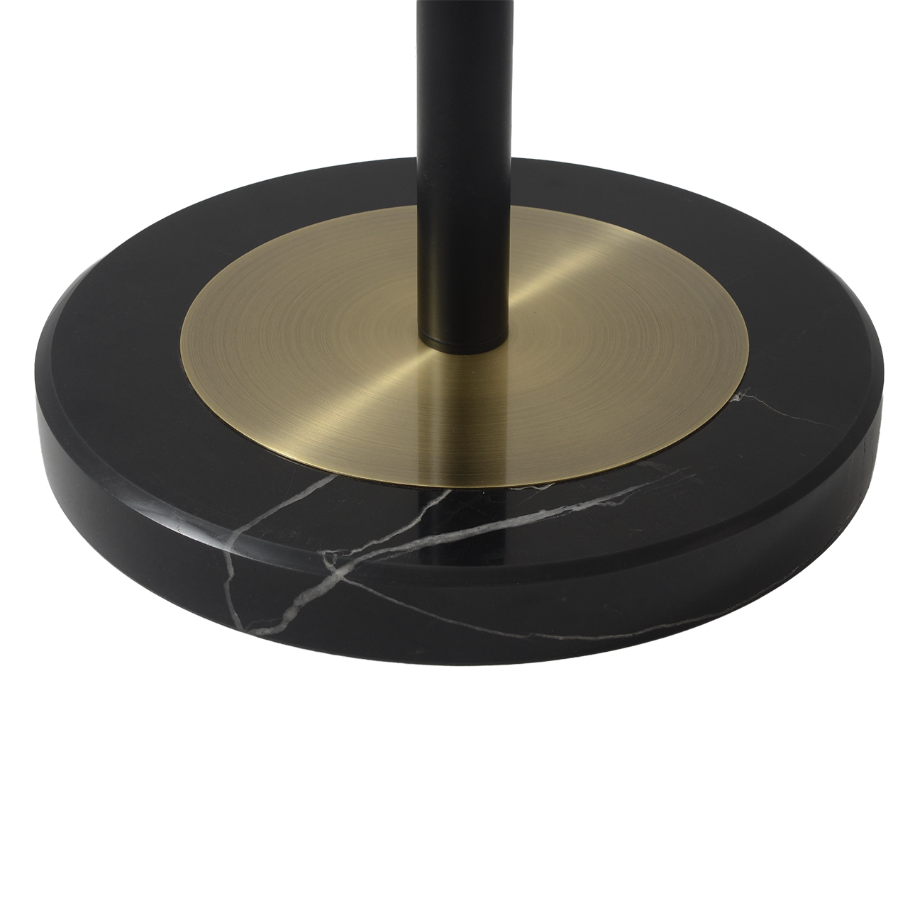 Morelli Torchiere Floor Lamp in Weathered Brass with Lucite Shade