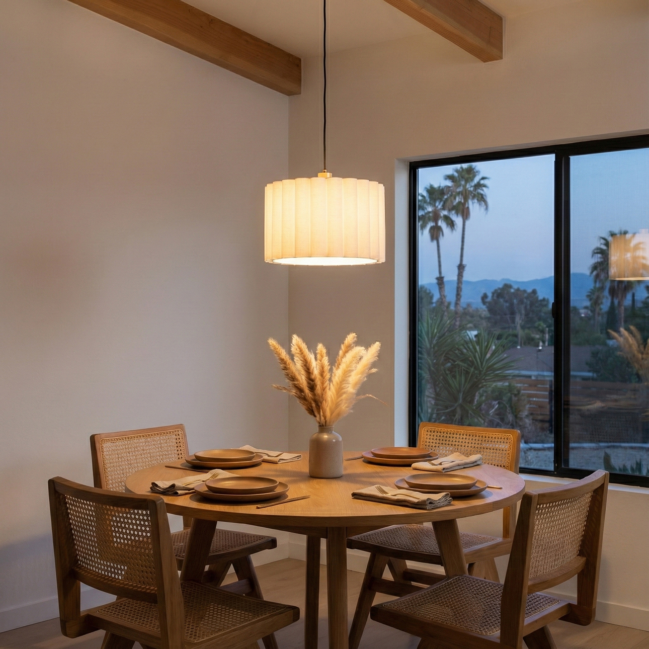 Scalloped Pendant Light - Weathered Brass