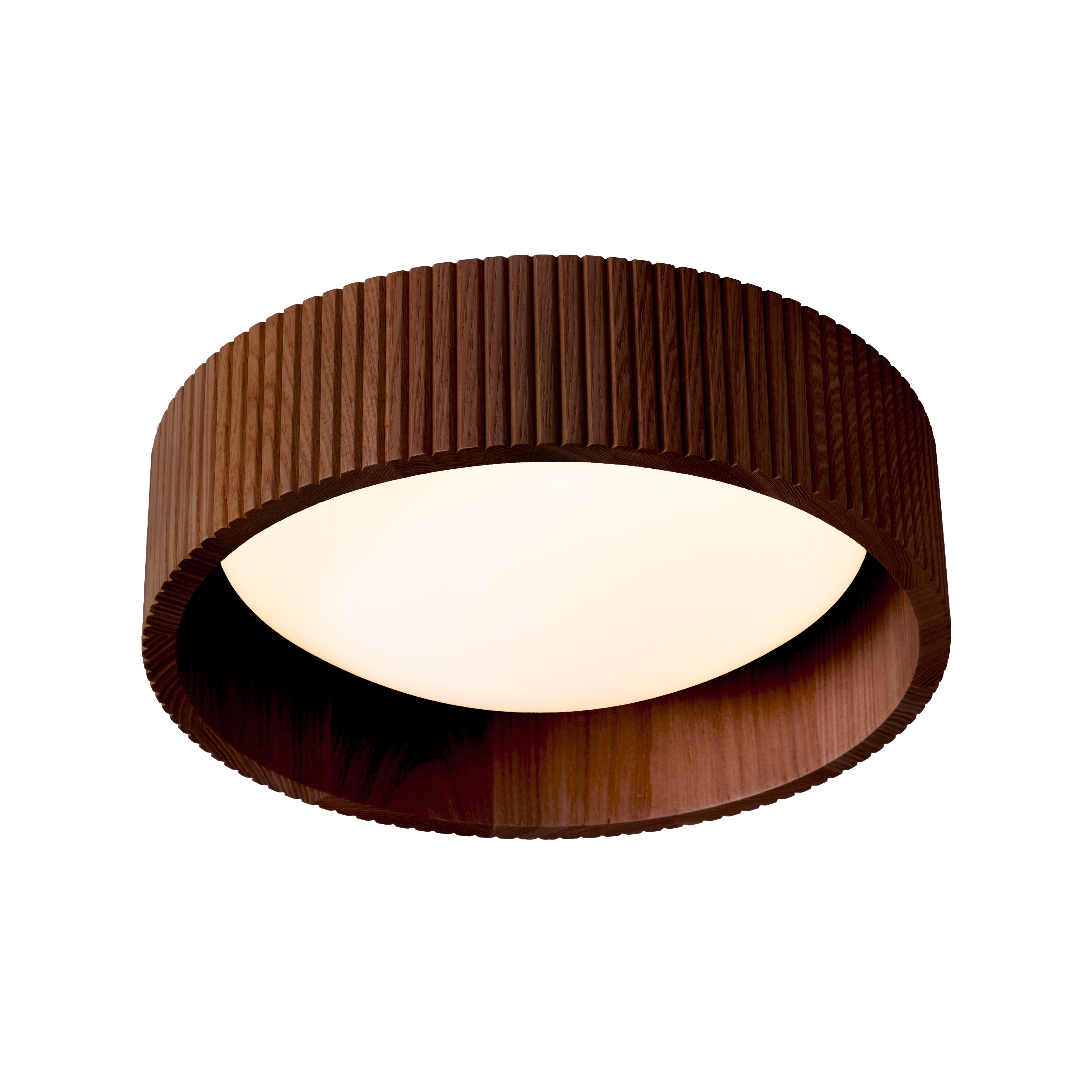 Tambo 14" Flush Mount Ceiling Light - Dark Walnut