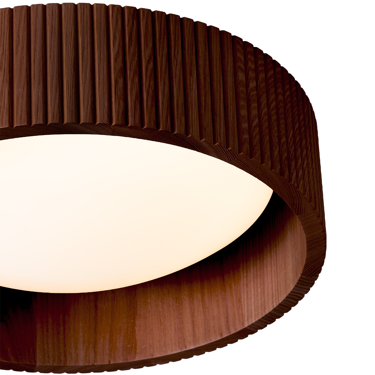 Tambo 14" Flush Mount Ceiling Light - Dark Walnut