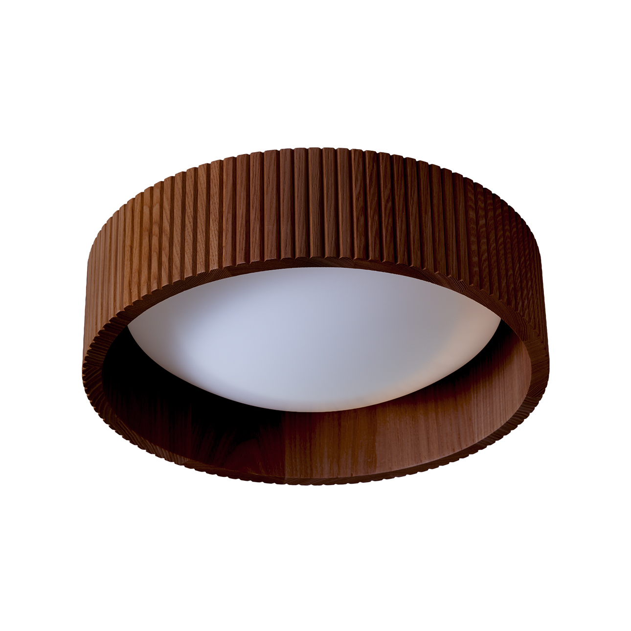 Tambo 14" Flush Mount Ceiling Light - Dark Walnut