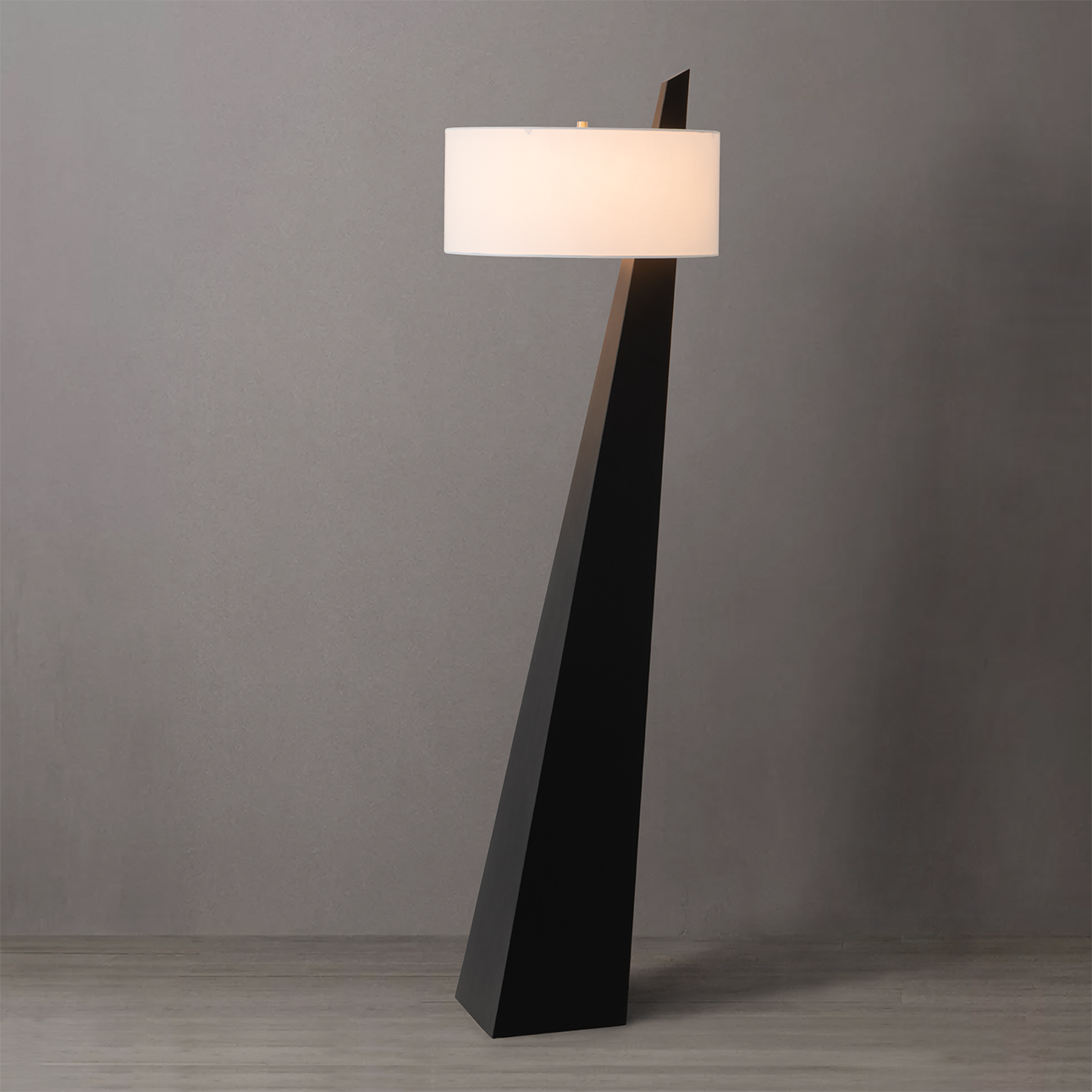 Obelisk Floor Lamp - Black Oak