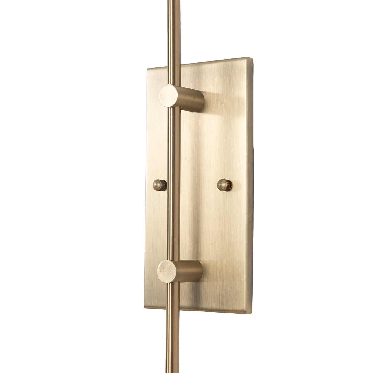Scalloped Wall Arc Lamp - Weathered Brass, White Linen, Diffuser