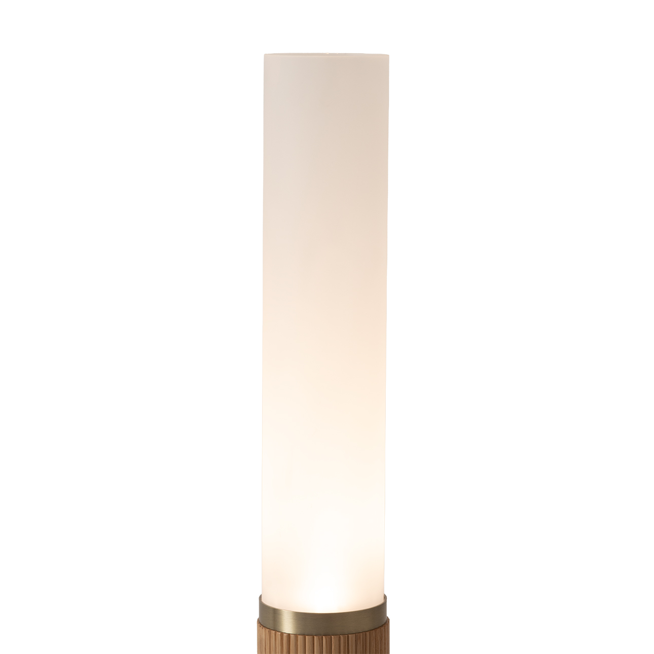 Tambo Cylindro, 29" Accent Table Lamp, Natural Ash, Weathered Brass