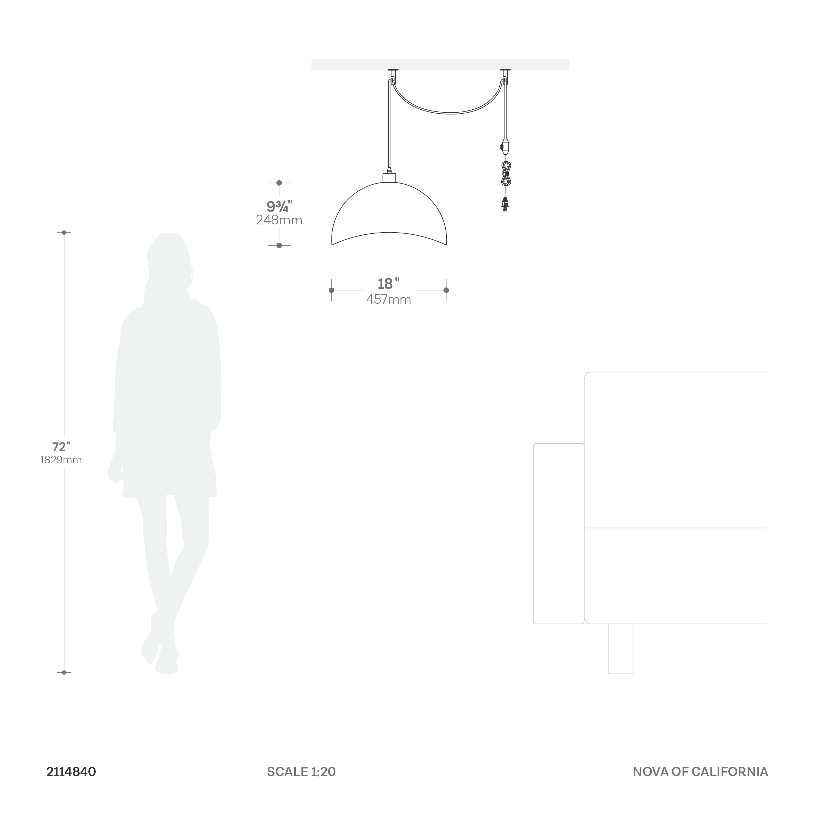 Luna Bella Swag Lamp, Satin Nickel/White-Luna Bella Leaf Shade, Satin Nickel, Dimmable, for Living Room or Bedroom