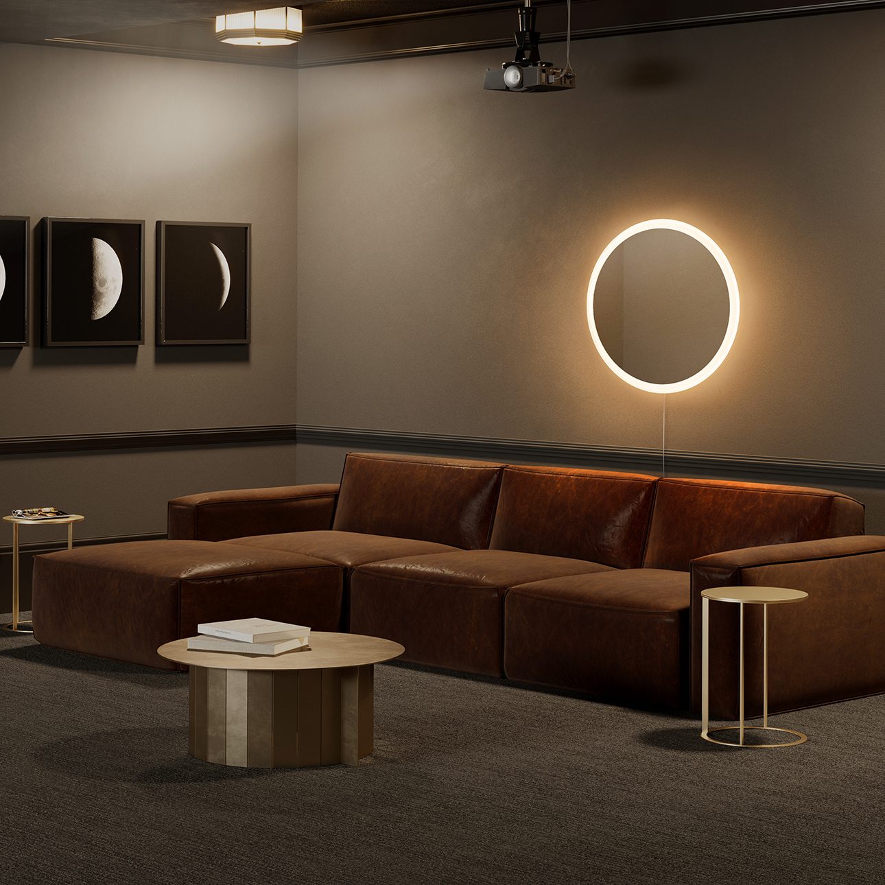 Super Star Round LED Wall Mirror with Bright Ambient Glow