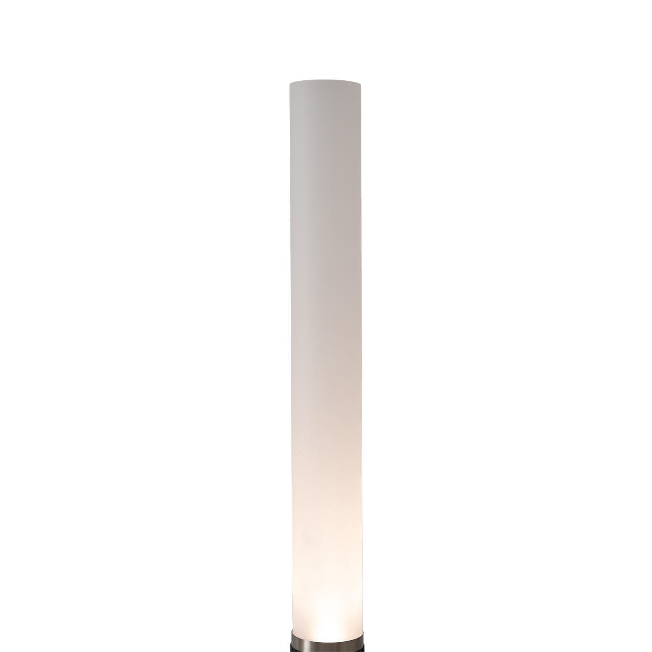 Tambo Cylindro, 60" Accent Floor Lamp, Black Oak, Satin Nickel