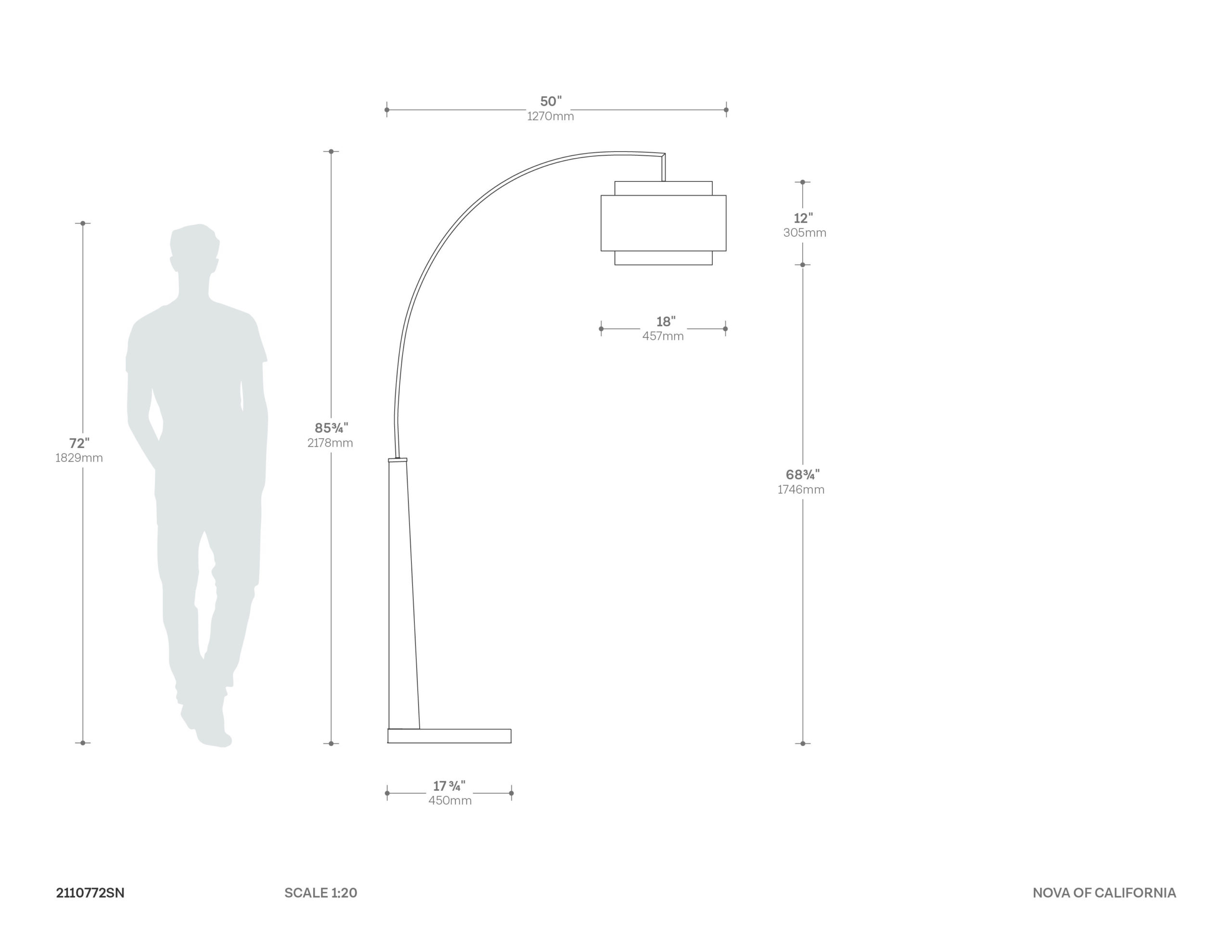 Coronado Arc Floor Lamp with Warm Ambient Glow