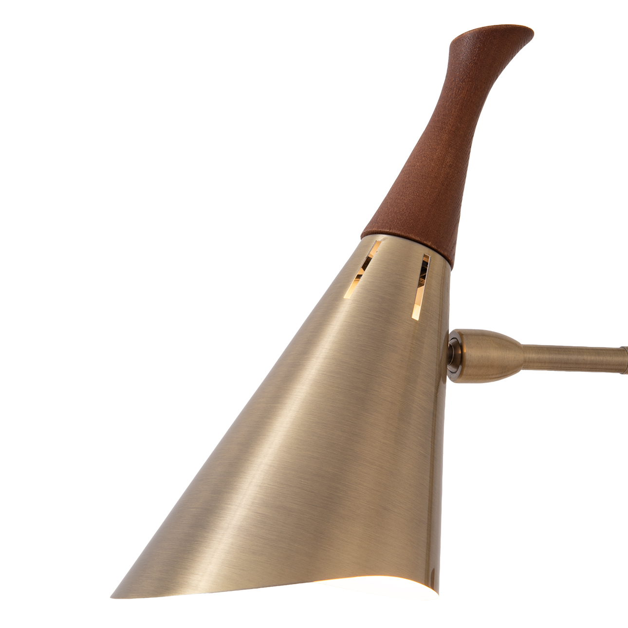 Encinitas Tree Floor Lamp, Weathered Brass/Black, On/Off Switch at Each Shade