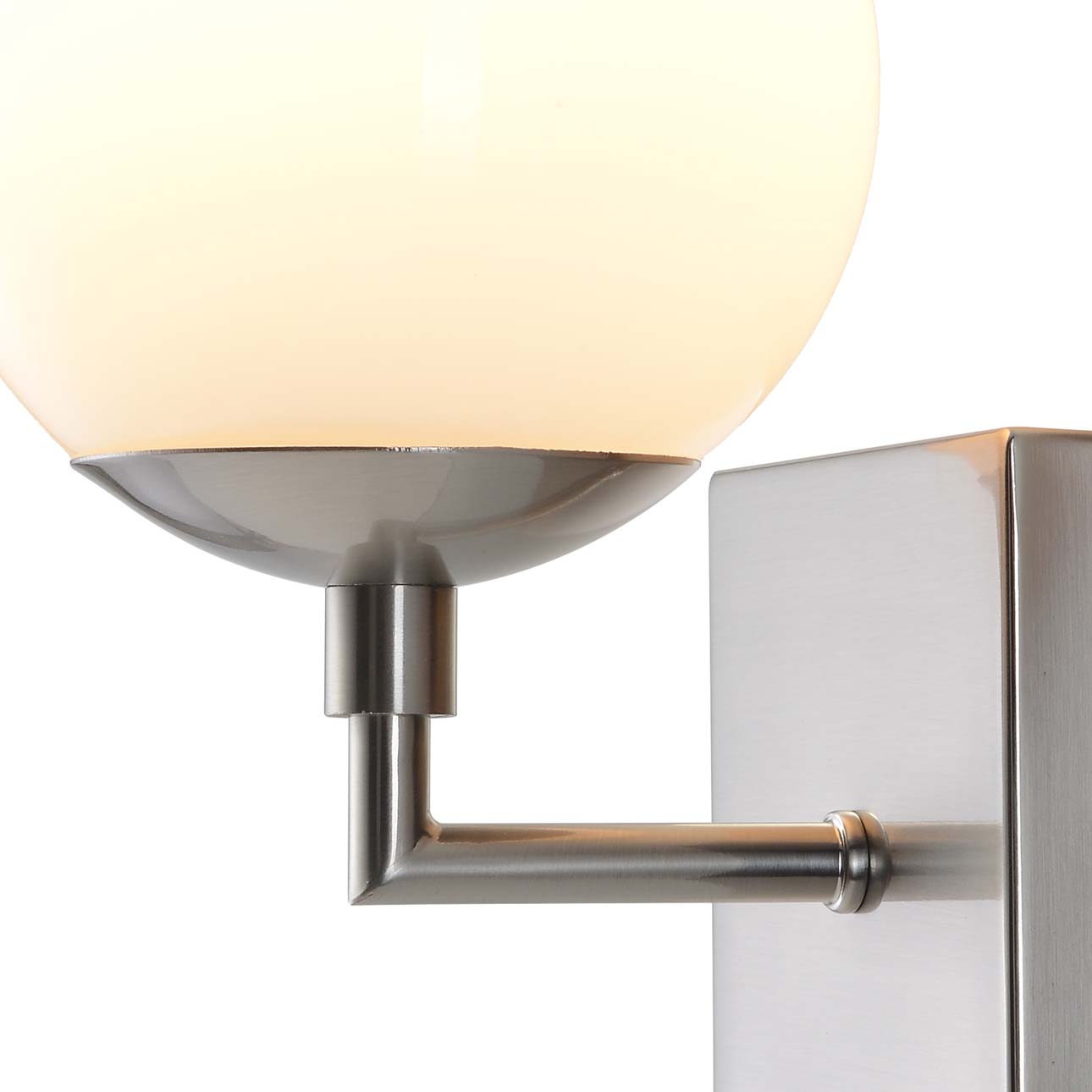 Globe Wall Sconce in Satin Nickel with Plug In Rocker Switch