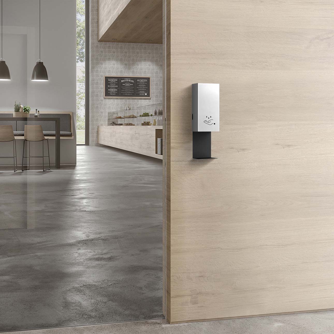 Luxe Wall Mounted Hand Sanitizer Dispenser in Nickel