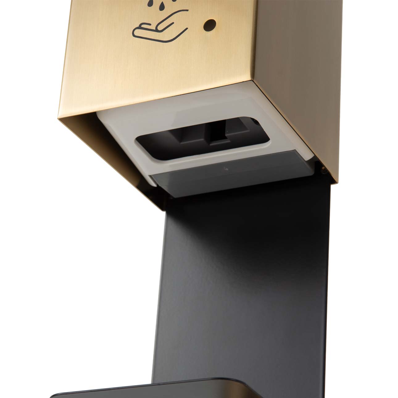 Luxe Wall Mounted Touchless Hand Sanitizer Dispenser - Brushed Brass