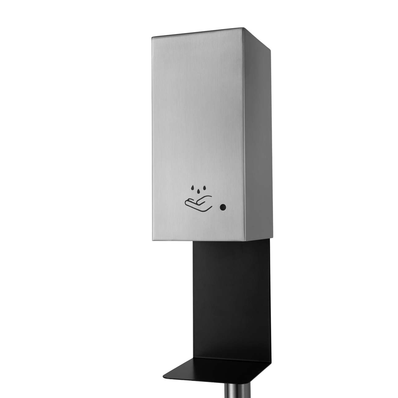 Luxe Floor Stand Hand Sanitizer Dispenser in Nickel