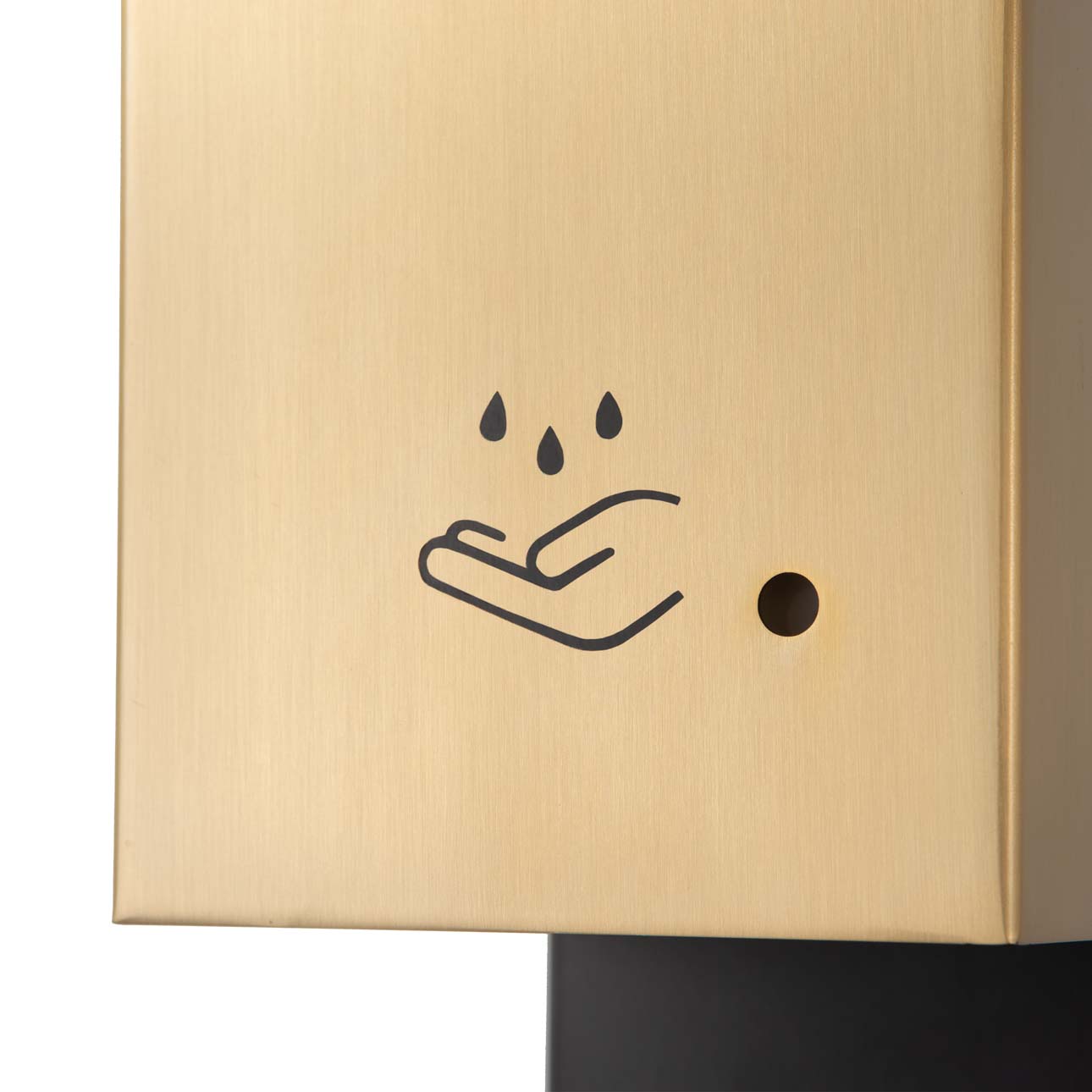 Luxe Wall Mounted Touchless Hand Sanitizer Dispenser - Brushed Brass