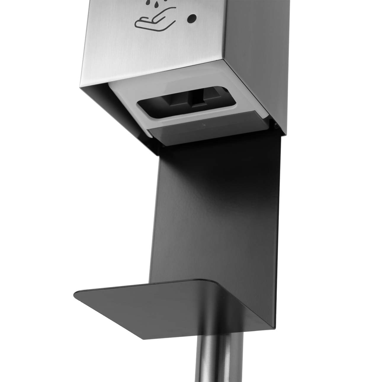 Luxe Floor Stand Hand Sanitizer Dispenser in Nickel