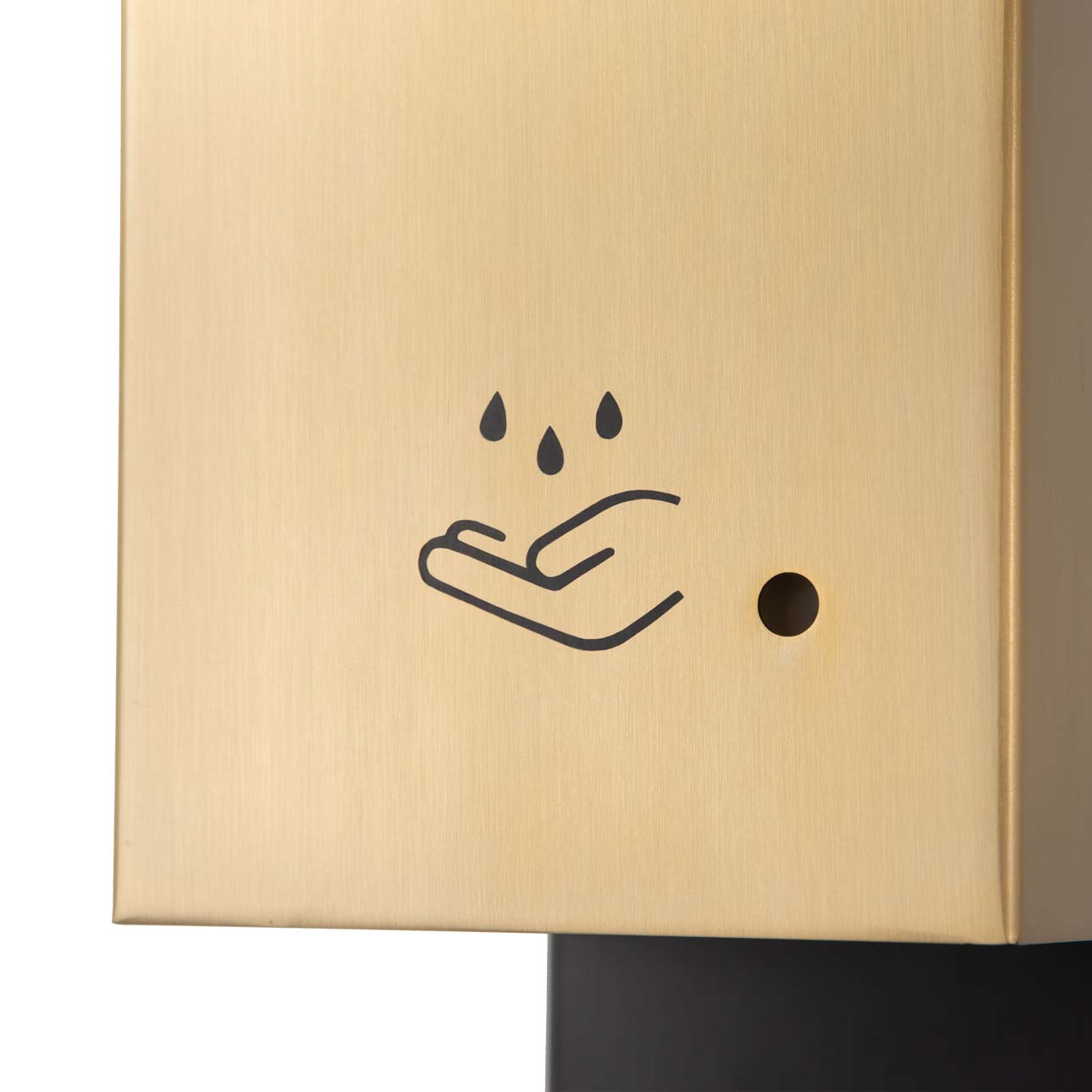 Luxe Floor Standing Touchless Hand Sanitizer Dispenser - Brushed Brass