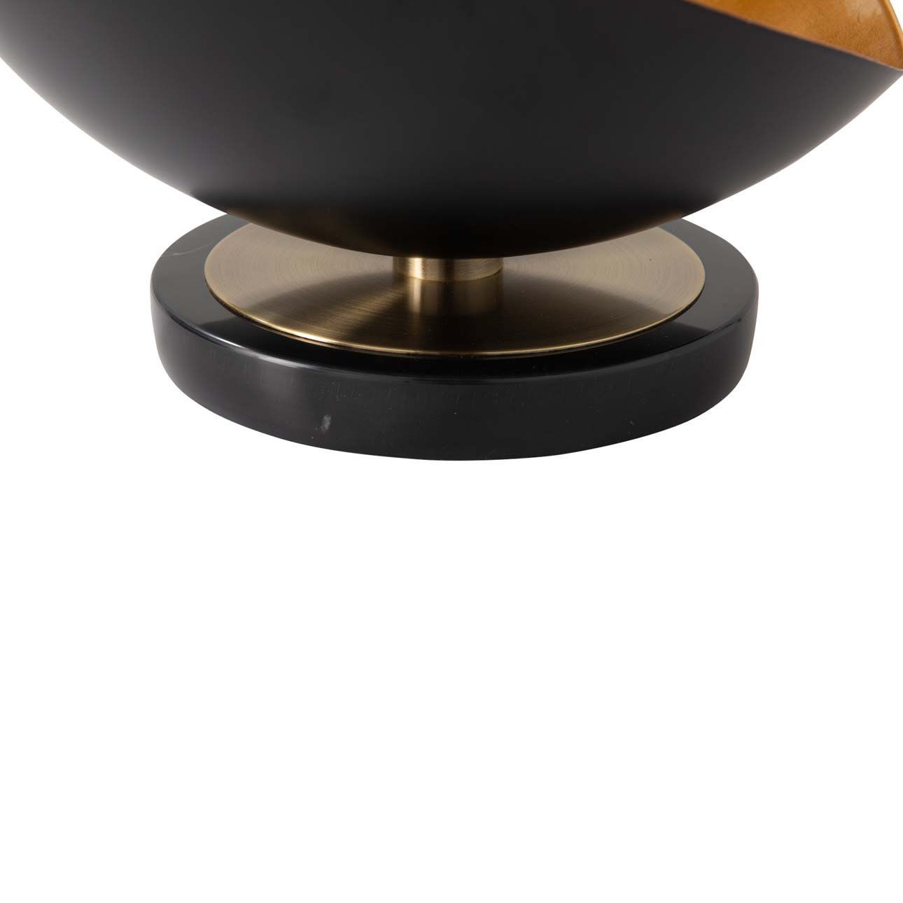 Luna Bella Accent Table Lamp in Matte Black and Gold Leaf