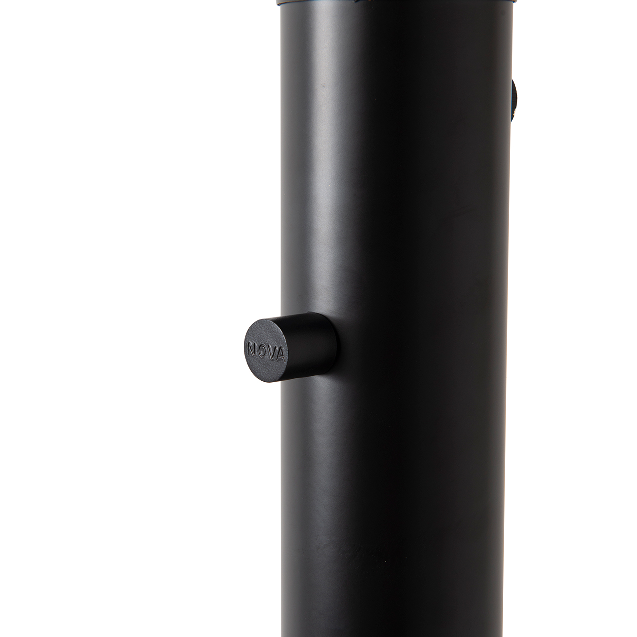 Lodi Three Light Arc Floor Lamp in Matte Black Walnut with Gold Leaf and Marble Base