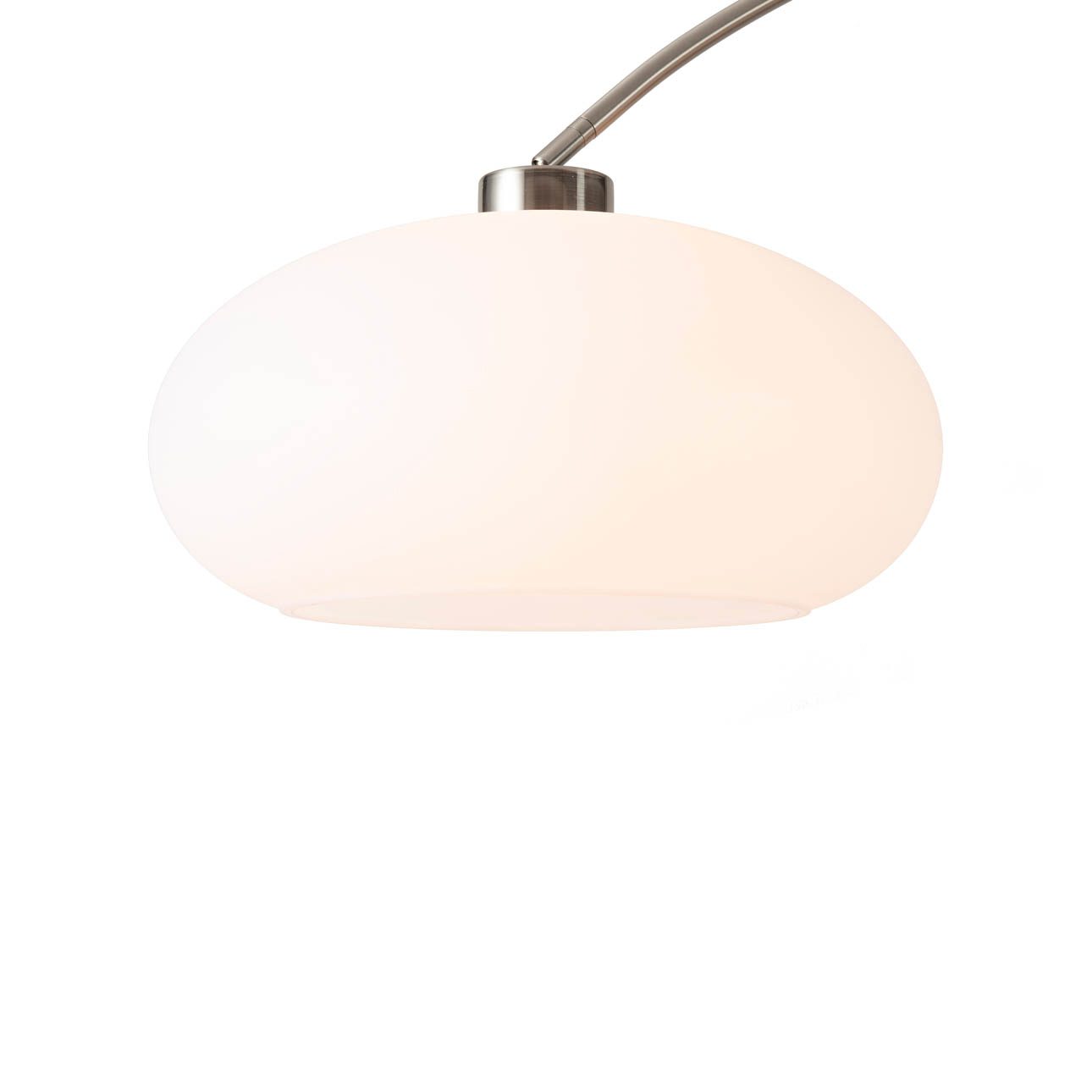 Morelli Arc Floor Lamp in Satin Nickel and Black