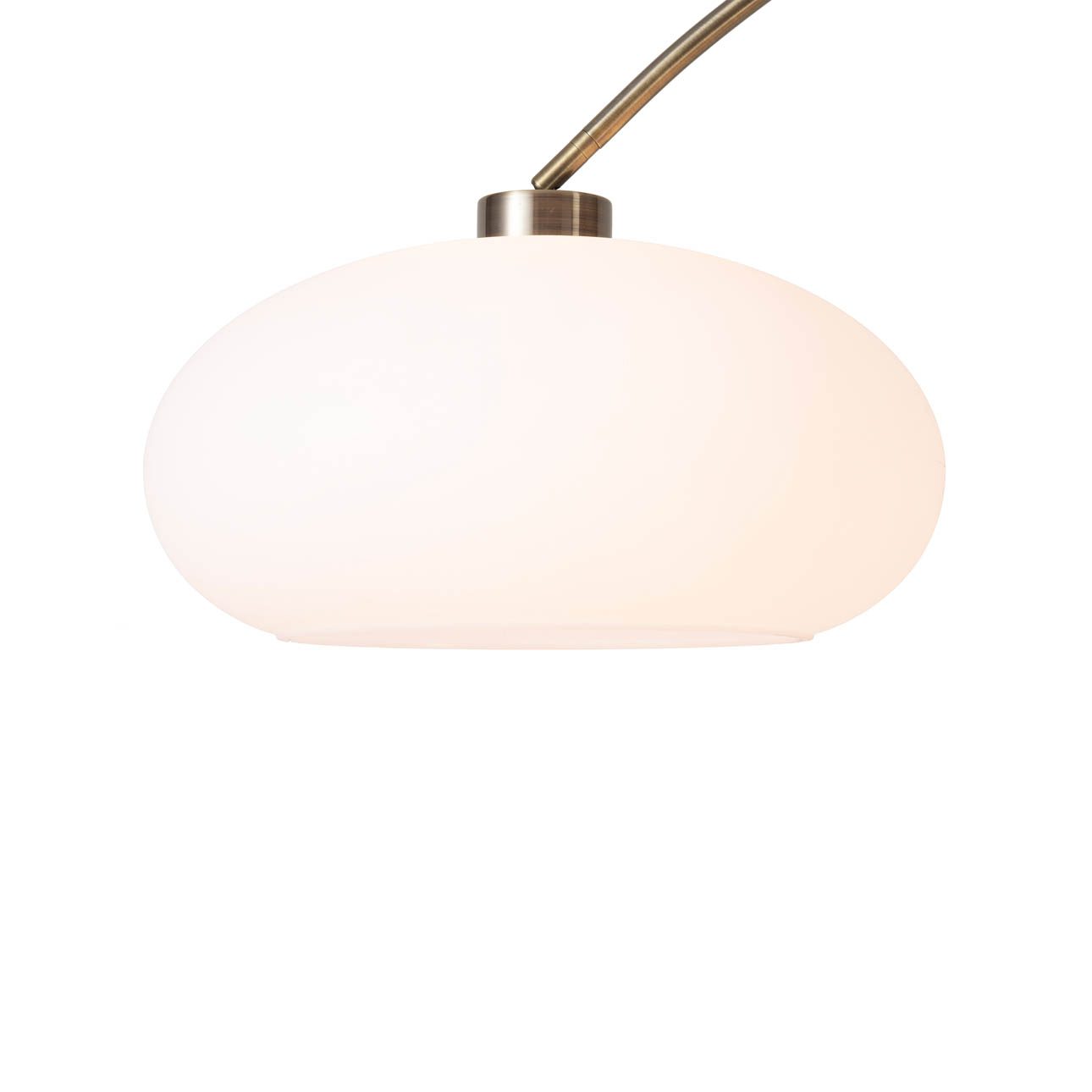 Original 1961 Morelli Arc Floor Lamp - Weathered Brass & Walnut