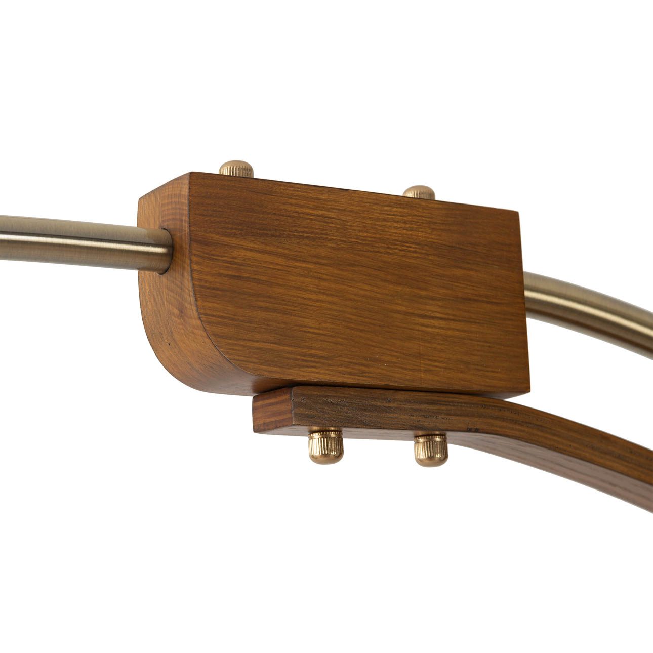 Original 1961 Morelli Arc Floor Lamp - Weathered Brass & Walnut