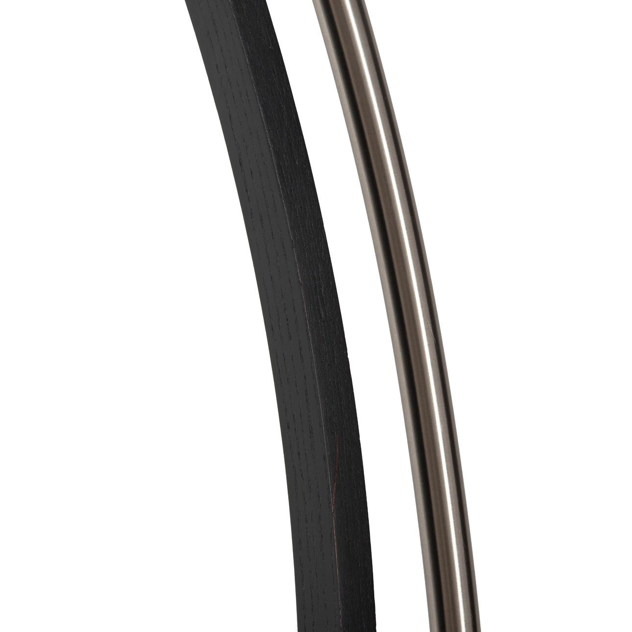 Morelli Arc Floor Lamp in Satin Nickel and Black