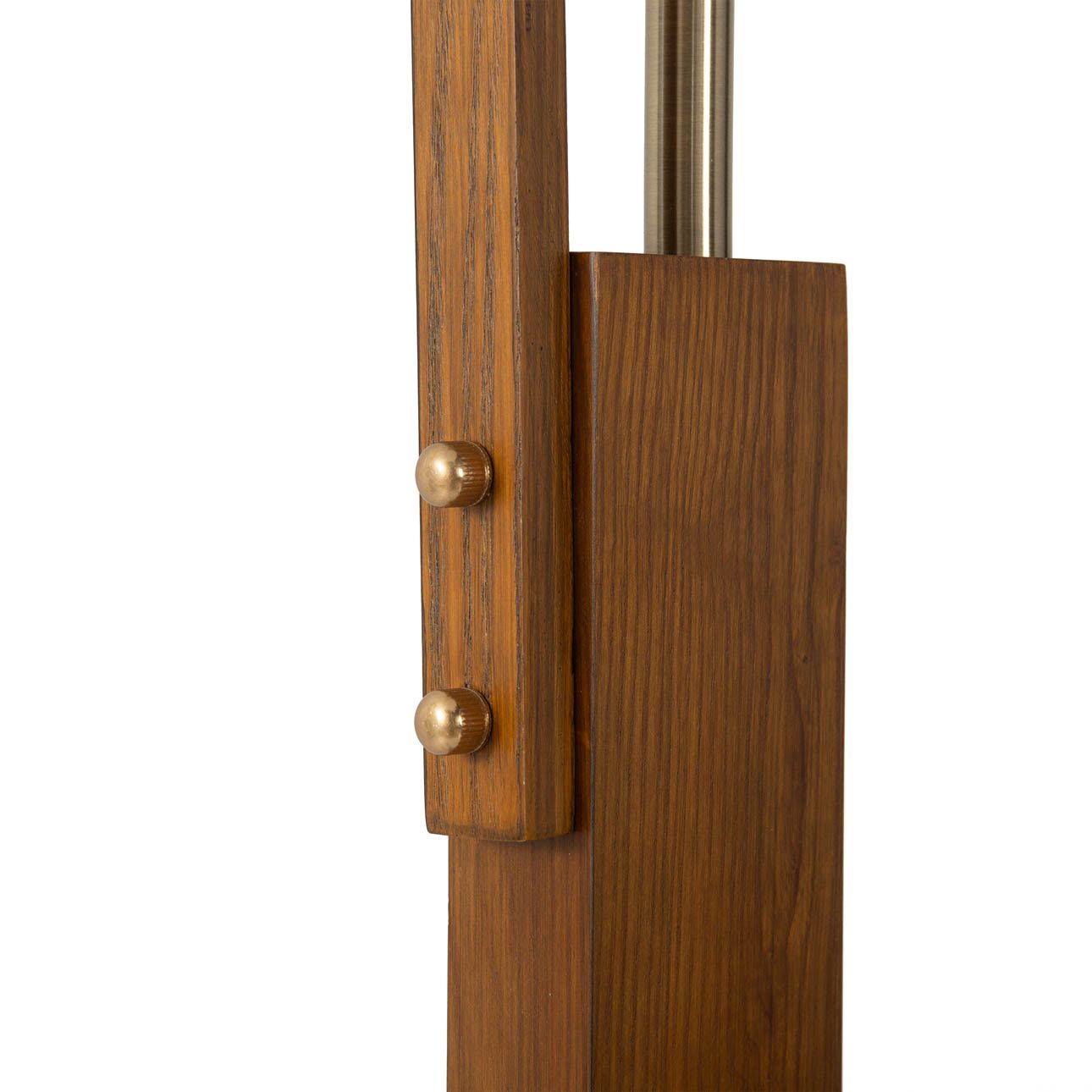 Original 1961 Morelli Arc Floor Lamp - Weathered Brass & Walnut