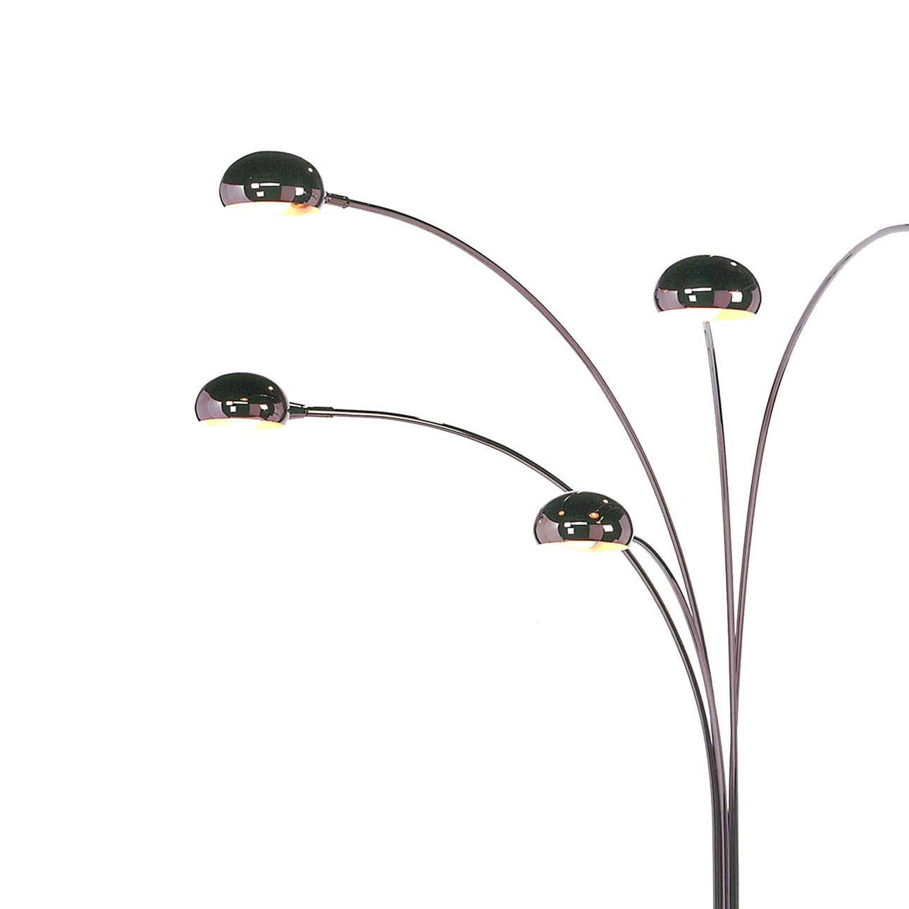 Original 1963 Mushroom 5 Light Arc Floor Lamp - Black Nickel