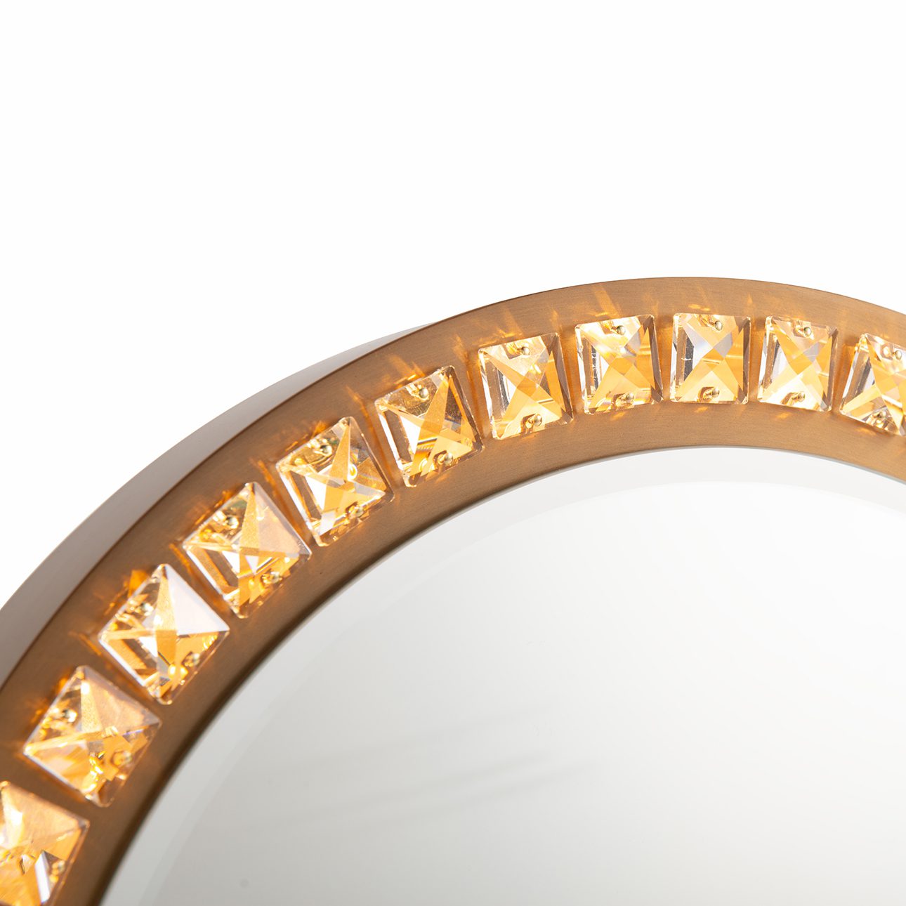 Marilyn Brass Vanity Mirror with Warm Weathered Finish