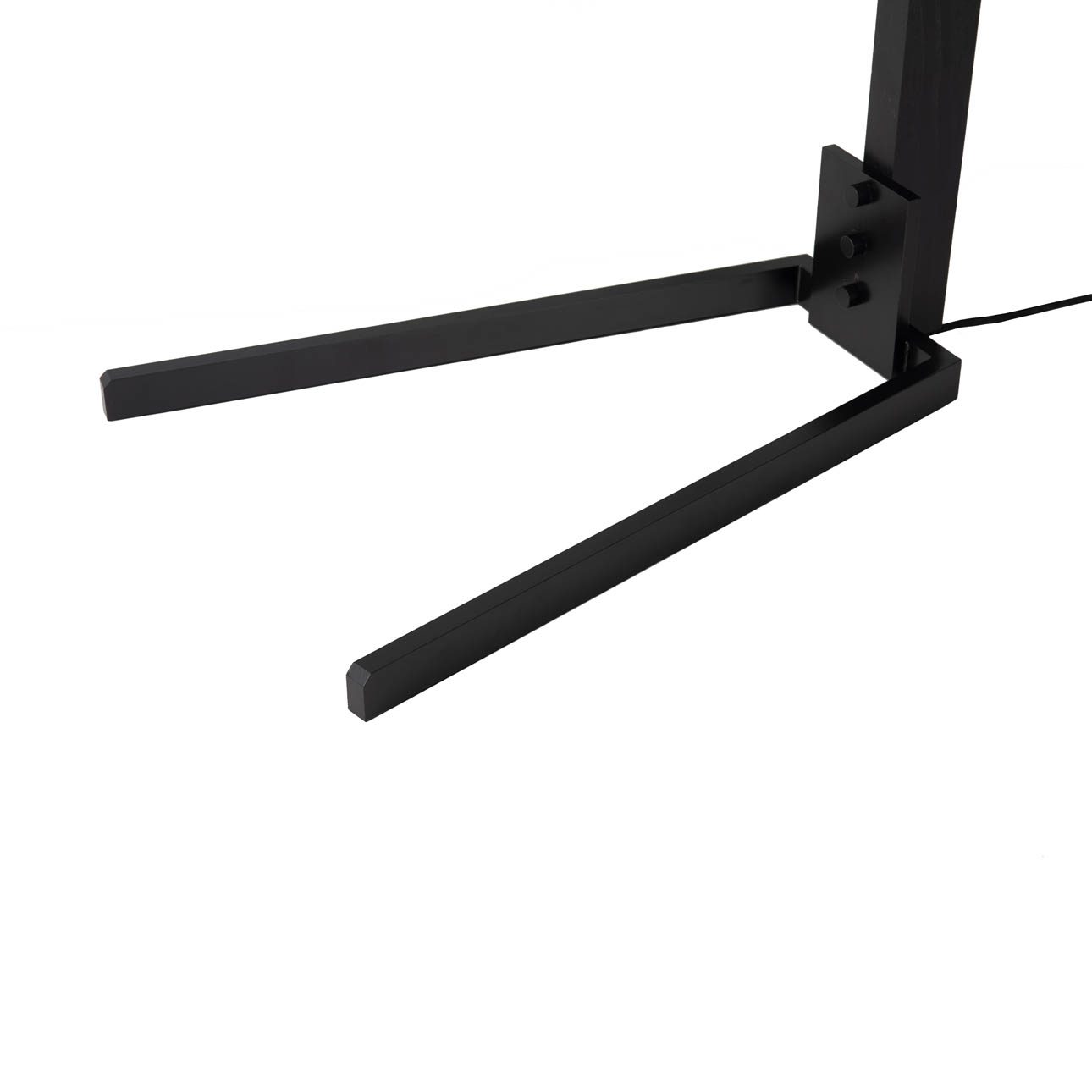 Morelli Arc Floor Lamp in Satin Nickel and Black